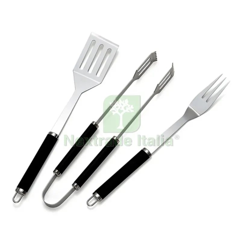 BBQ Tool Set Basic Spatola Forchetta e Pinza - — Spatole e attrezzi per stesura — rif. FERX.DIA244-B805 BBQ Tool Set Basic Spatola Forchetta e Pinza - — Spatole e attrezzi per stesura — rif. FERX.DIA244-B805