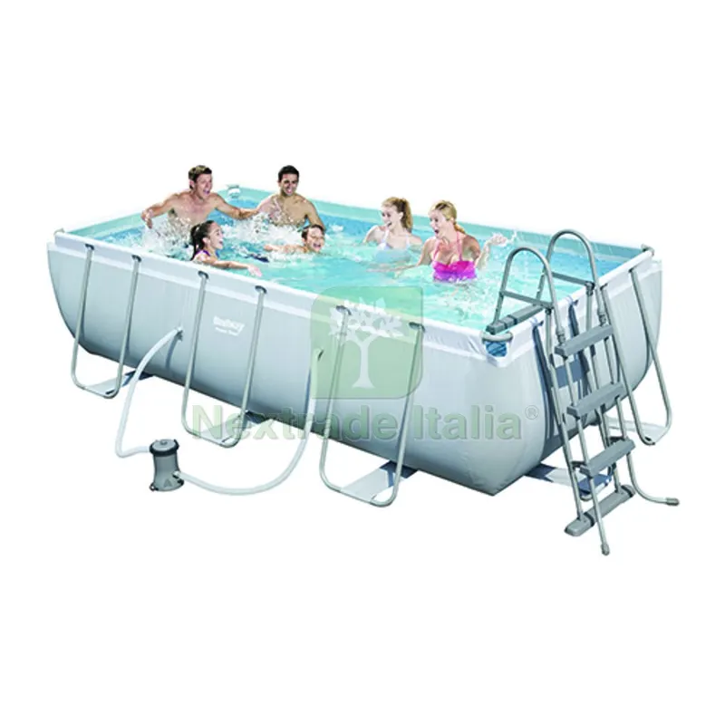 Piscina Power Steel Frame Fuori Terra Rettangolare cm 404 x 201 x 100 — Tempo libero outdoor — rif. FERX.DIA244-GB56441 Piscina Power Steel Frame Fuori Terra Rettangolare cm 404 x 201 x 100 — Tempo libero outdoor — rif. FERX.DIA244-GB56441