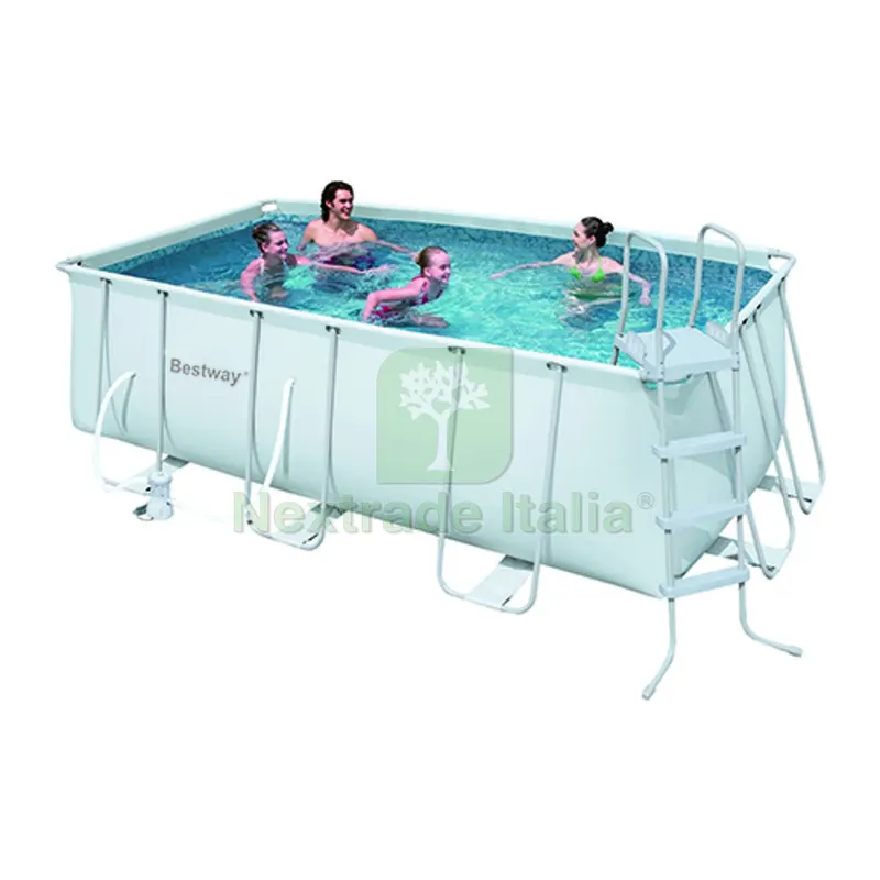 Piscina Power Steel Frame Fuori Terra Rettangolare cm 412 x 201 x 122 — Tempo libero outdoor — rif. FERX.DIA244-GB56456