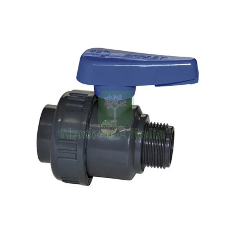 VALVOLA A SFERA MONOGHIERA IN PVC CON FIL. MF 1/2" — Rubinetti e valvole — rif. FERX.DIA244-H303-04 VALVOLA A SFERA MONOGHIERA IN PVC CON FIL. MF 1/2" — Rubinetti e valvole — rif. FERX.DIA244-H303-04
