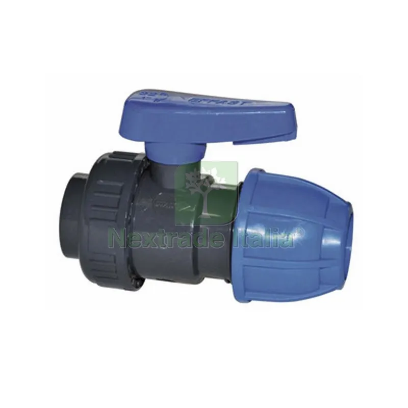 VALVOLA A SFERA MONOGHIERA IN PVC CON FIL. F/ GIUNTO A COMPRESSIONE 1/2" x 20 — Rubinetti e valvole — rif. FERX.DIA244-H305-0420 VALVOLA A SFERA MONOGHIERA IN PVC CON FIL. F/ GIUNTO A COMPRESSIONE 1/2" x 20 — Rubinetti e valvole — rif. FERX.DIA244-H305-0420