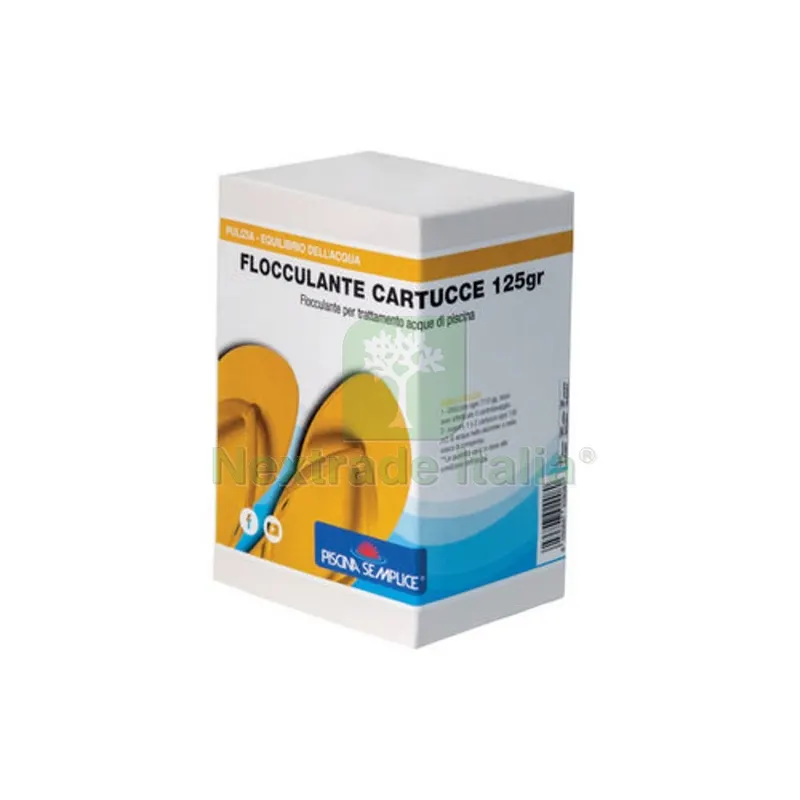 + FLOCCULANTE CARTUCCE 1 pz. (8X125gr) — Trattamento acqua piscina — rif. FERX.DIA244-L1520-01