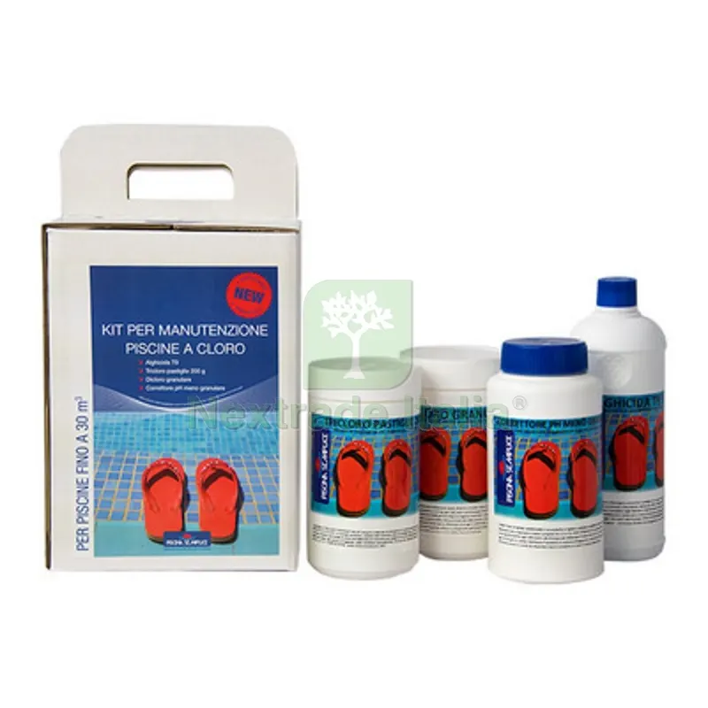 KIT MANTENIMENTO A CLORO FINO A 30 M3 - — Accessori bagno — rif. FERX.DIA244-L1529-01 KIT MANTENIMENTO A CLORO FINO A 30 M3 - — Accessori bagno — rif. FERX.DIA244-L1529-01