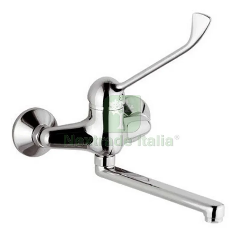 MISCELATORE MONOCOMANDO LAVELLO A MURO CON LEVA CLINICA EPIC Cromo — Rubinetti e valvole — rif. FERX.DIA272-E051