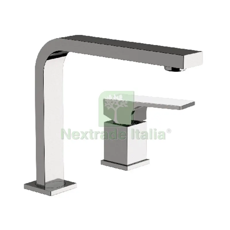 MISCELATORE MONOCOMANDO LAVABO 2 FORI LINEA REBEL Cromo — Rubinetti e valvole — rif. FERX.DIA272-F017-CR