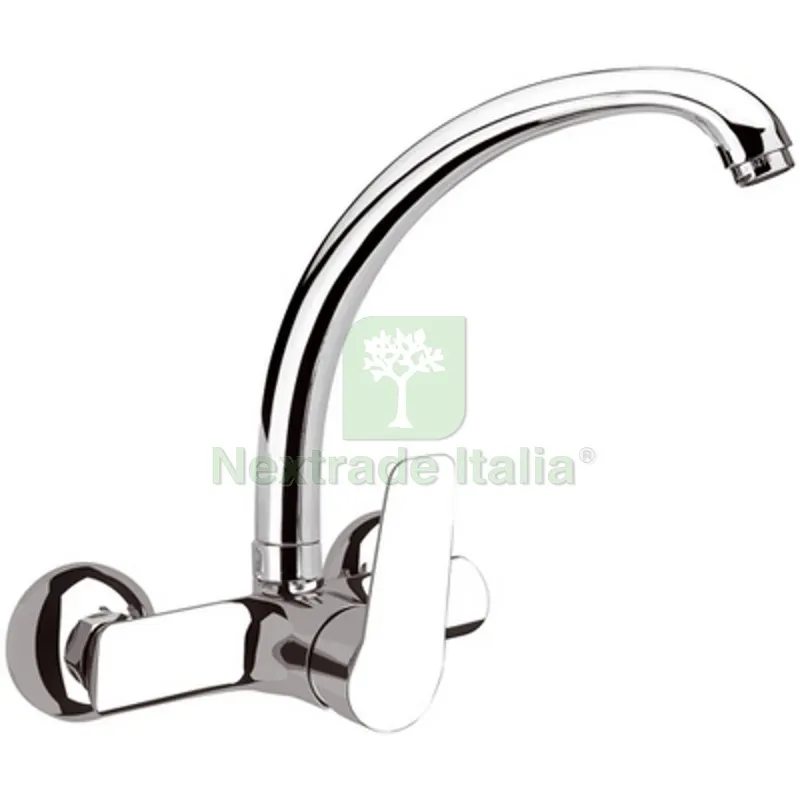GRUPPO LAVELLO A PARETE CON BOCCA GIREVOLE LINEA ESSENZA Cromo — Sanitari e ceramiche — rif. FERX.DIA272-N668