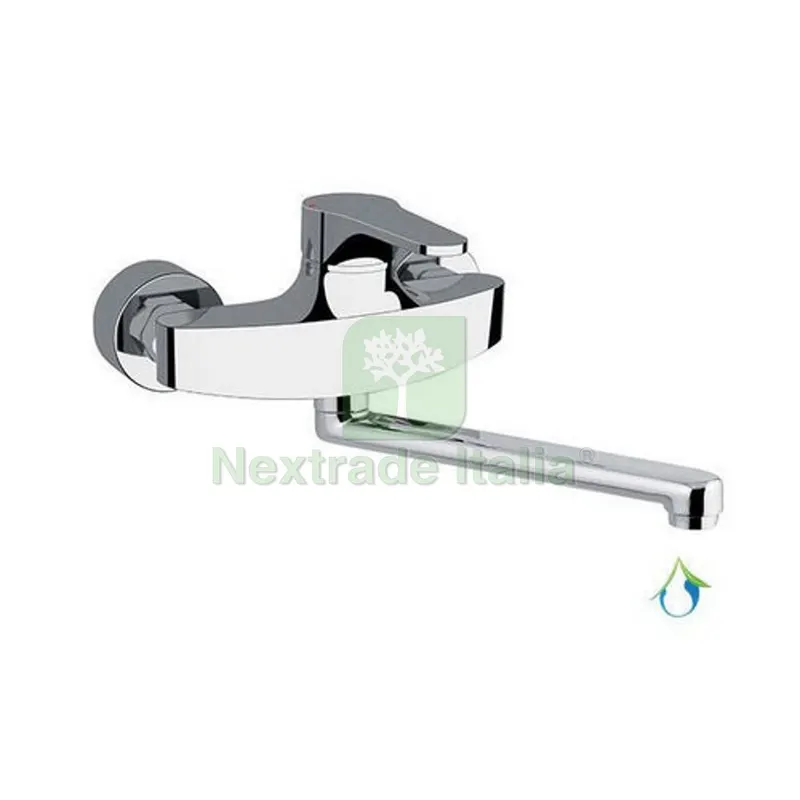 MISCELATORE MONOCOMANDO LAVELLO A MURO LINEA SURF ECO Cromo — Rubinetti e valvole — rif. FERX.DIA272-SE050