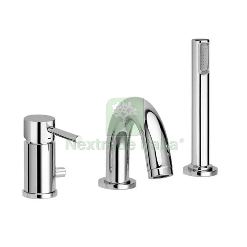 MISCELATORE BORDO VASCA CON DEVIATORE E BOCCA EROGAZIONE STICK Cromo — Rubinetti e valvole — rif. FERX.DIA274-K032 MISCELATORE BORDO VASCA CON DEVIATORE E BOCCA EROGAZIONE STICK Cromo — Rubinetti e valvole — rif. FERX.DIA274-K032