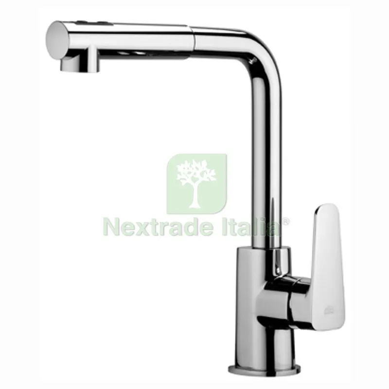 MISCELATORE MONOC. LAVELLO CON DOCCIA ESTRAIBILE LINEA SLY Cromo — Rubinetti e valvole — rif. FERX.DIA274-S461