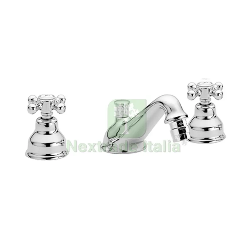 BATTERIA BIDET 3 FORI CON BOCCA EROGAZIONE VIOLA Cromo — Sanitari e ceramiche — rif. FERX.DIA274-TV221
