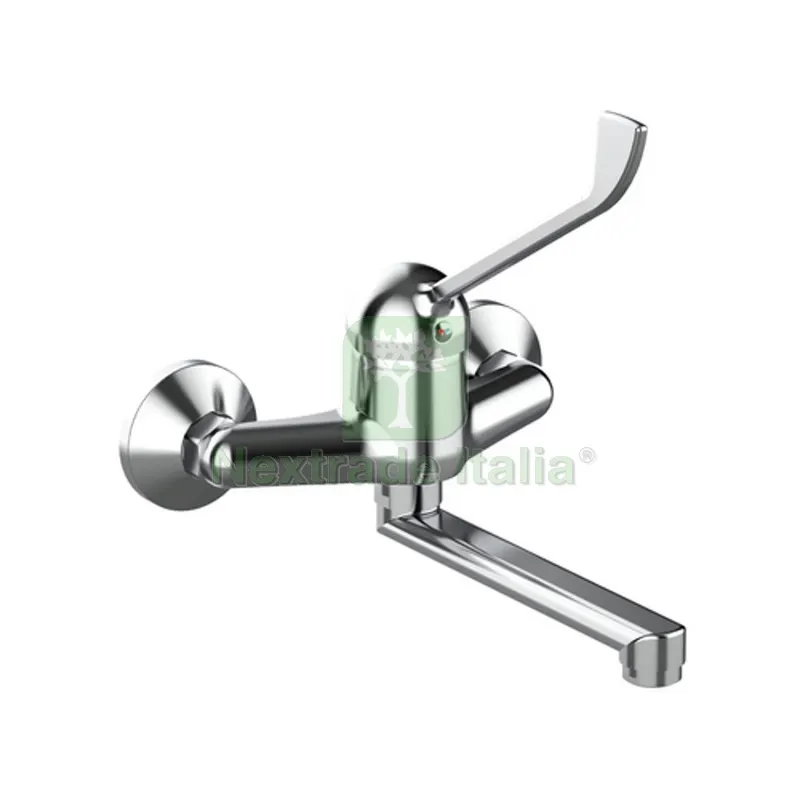 MISCELATORE MONOCOMANDO LAVELLO A MURO CON LEVA CLINICA LINEA TEN Cromo — Rubinetti e valvole — rif. FERX.DIA276-T351 MISCELATORE MONOCOMANDO LAVELLO A MURO CON LEVA CLINICA LINEA TEN Cromo — Rubinetti e valvole — rif. FERX.DIA276-T351