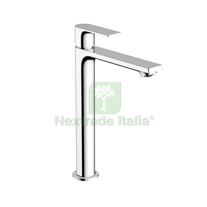 Miscelatore Monocomando Lavabo Alto con Scarico Rebris e Cromo — Rubinetti e valvole — rif. FERX.DIA277-E016-CR Miscelatore Monocomando Lavabo Alto con Scarico Rebris e Cromo — Rubinetti e valvole — rif. FERX.DIA277-E016-CR