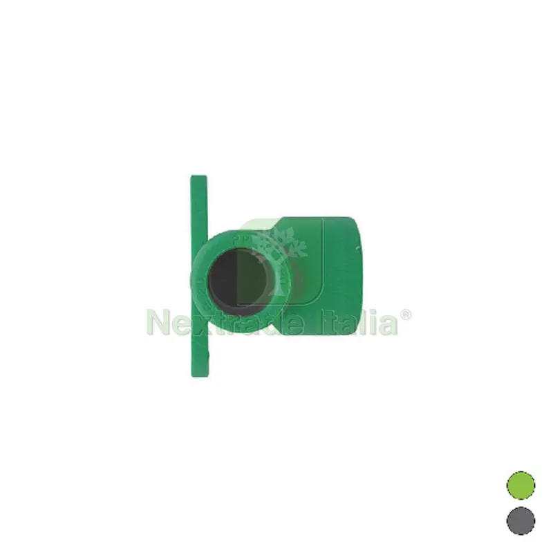 Gomito Filettato Femmina con Staffe in Polipropilene 1/2 x Diam. 20 Grigio — Pile e batterie — rif. FERX.DIA300-640-G0420