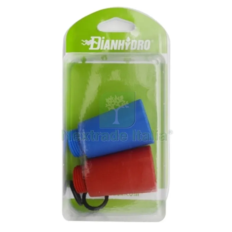 COPPIA TAPPO PROVA IMPIANTI BLU/ROSSO BLISTER 1/2 — Scarichi e sifoni — rif. FERX.DIA300-680Y-04