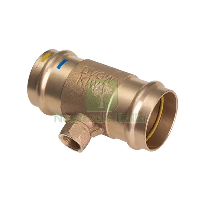 5PZ TEE F FILETTO FF A PRESSARE ACQUA/GAS B ONE Diam 18 x 1/2 — Raccordi a pressare e multistrato — rif. FERX.DIA302-BP14130-0418