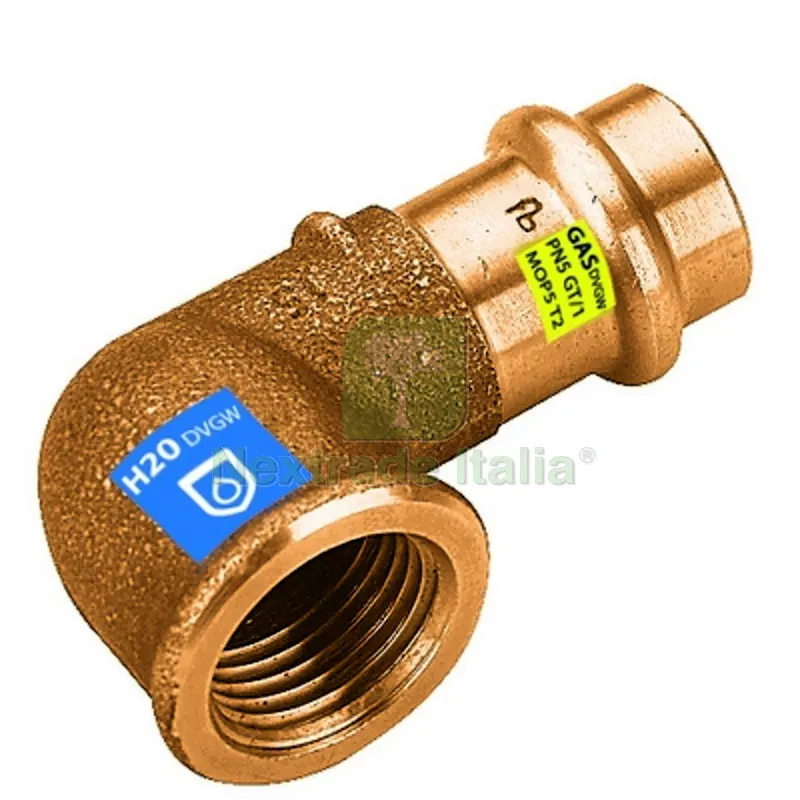 GOMITO 90° IN BRONZO A PRESSARE F X FIL F ACQUA/GAS Diam. 18 x 1/2 — Raccordi a pressare e multistrato — rif. FERX.DIA302-FRS8090-0418 GOMITO 90° IN BRONZO A PRESSARE F X FIL F ACQUA/GAS Diam. 18 x 1/2 — Raccordi a pressare e multistrato — rif. FERX.DIA302-FRS8090-0418