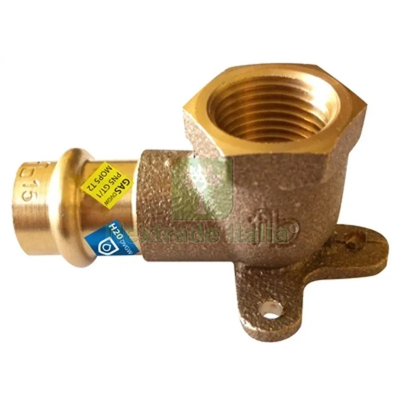 GOMITO FLANGIATO F X FIL. RP ACQUA/GAS Diam. 22 x 3/4 — Tubi e raccordi — rif. FERX.DIA302-FRS8471-0522 GOMITO FLANGIATO F X FIL. RP ACQUA/GAS Diam. 22 x 3/4 — Tubi e raccordi — rif. FERX.DIA302-FRS8471-0522