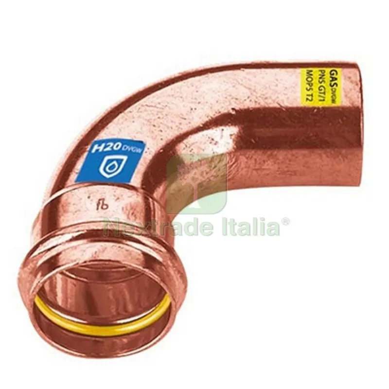 CURVA IN RAME A PRESSARE 90° MF ACQUA/GAS Diam. 28 — Raccordi a pressare e multistrato — rif. FERX.DIA302-FRS9001-28 CURVA IN RAME A PRESSARE 90° MF ACQUA/GAS Diam. 28 — Raccordi a pressare e multistrato — rif. FERX.DIA302-FRS9001-28
