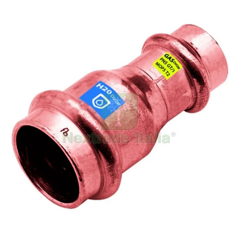 MANICOTTO DI RIDUZIONE FF IN RAME A PRESSARE ACQUA/GAS Diam. 35 x 28 — Tubi e raccordi — rif. FERX.DIA302-FRS9240-3528 MANICOTTO DI RIDUZIONE FF IN RAME A PRESSARE ACQUA/GAS Diam. 35 x 28 — Tubi e raccordi — rif. FERX.DIA302-FRS9240-3528