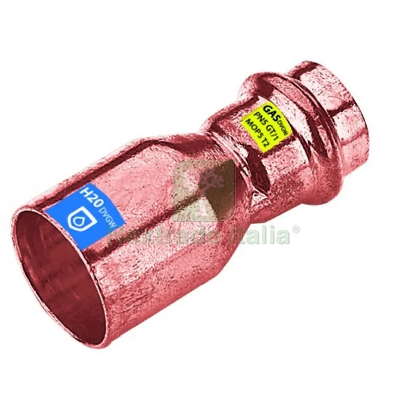 MANICOTTO DI RIDUZIONE MF IN RAME A PRESSARE ACQUA/GAS Diam. 42 x 22 — Tubi e raccordi — rif. FERX.DIA302-FRS9243-4222 MANICOTTO DI RIDUZIONE MF IN RAME A PRESSARE ACQUA/GAS Diam. 42 x 22 — Tubi e raccordi — rif. FERX.DIA302-FRS9243-4222