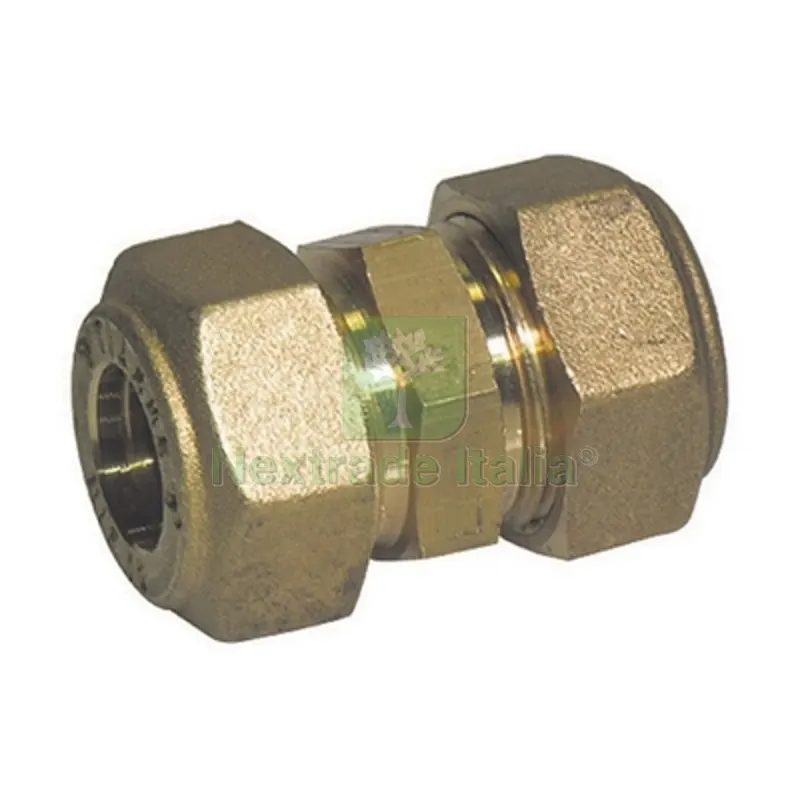 RACCORDO DIRITTO INTERMEDIO DOPPIO O-RING TIEMME GAS 14 — Tubi e raccordi — rif. FERX.DIA303-1351-14