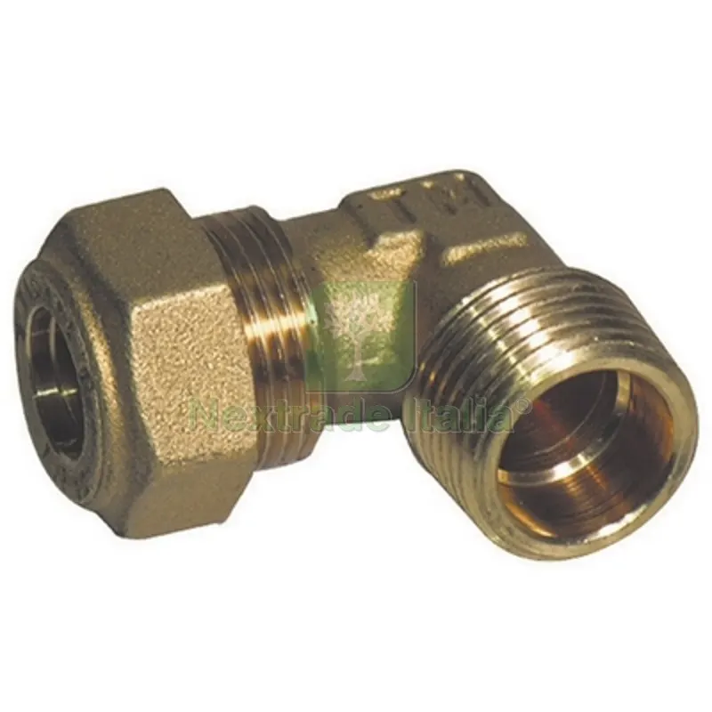 Gomito a 90° O-Ring GAS Maschio Conico Tiemme 1/2 x 12 — Guarnizioni e tenute — rif. FERX.DIA303-1354-0412
