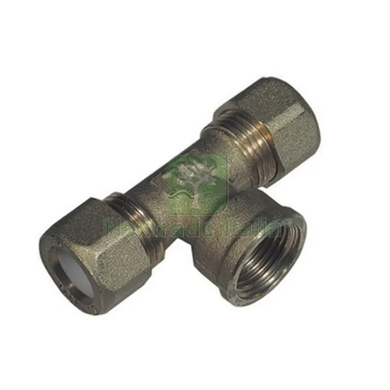 TEE FEMMINA PER RAME CON OGIVA TEFLON TIEMME 1/2 x 14 — Guarnizioni e tenute — rif. FERX.DIA311-1209-0414