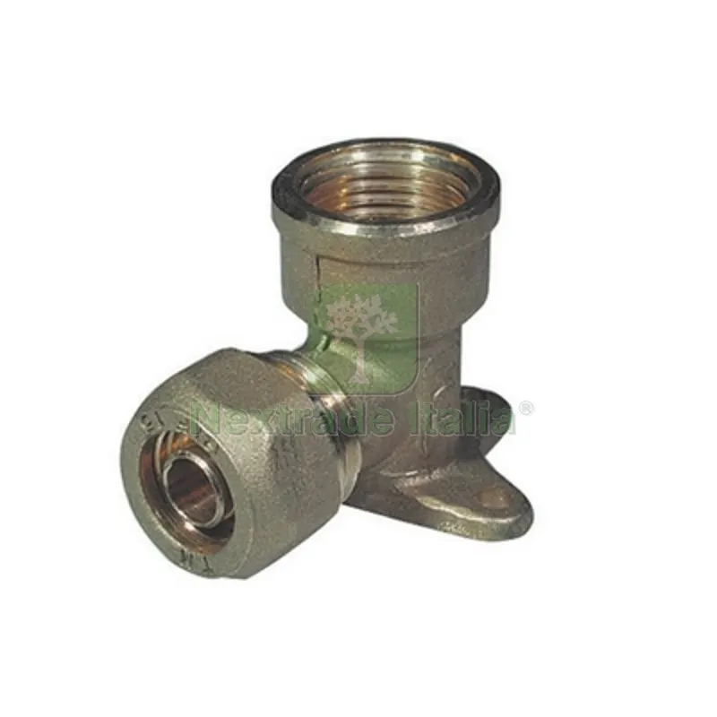 GOMITO A 90° FEMMINA CON FLANGIA PER TUBO COBRA-PEX 1/2 x 15 — Tubi e raccordi — rif. FERX.DIA312-1406-0415