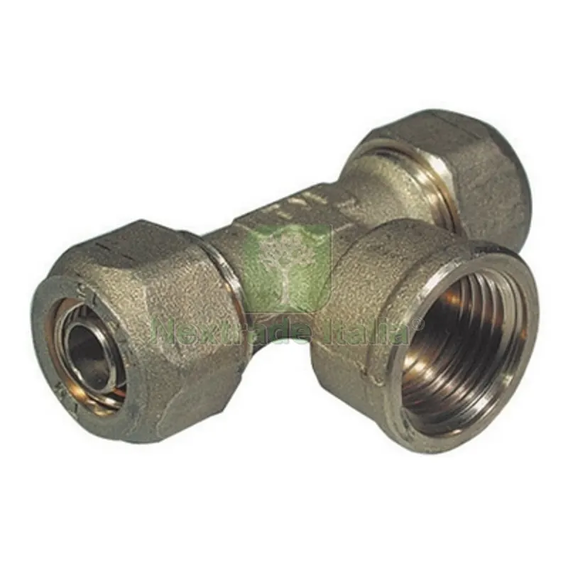 RACCORDO A T FEMMINA PER TUBO COBRA-PEX 1/2 x 18 — Tubi e raccordi — rif. FERX.DIA312-1409-0418 RACCORDO A T FEMMINA PER TUBO COBRA-PEX 1/2 x 18 — Tubi e raccordi — rif. FERX.DIA312-1409-0418