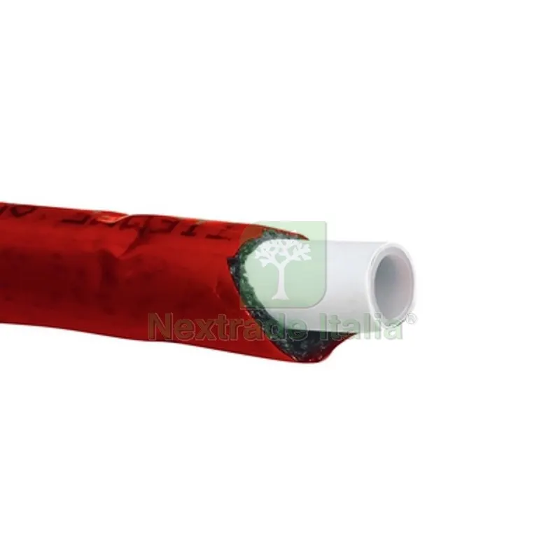 50MT TUBO MULTISTRATO COIBENTATO ROSSO TIEMME 26 x 3 — Tubi e raccordi — rif. FERX.DIA313-0632R-26