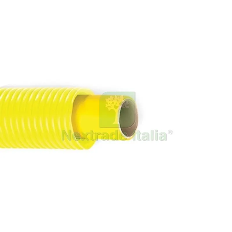 25MT TUBO MULTISTRATO PER GAS CON GUAINA CORRUGATA GIALLA Diam. 26 x 3 — Tubi e raccordi — rif. FERX.DIA313-0670-26 25MT TUBO MULTISTRATO PER GAS CON GUAINA CORRUGATA GIALLA Diam. 26 x 3 — Tubi e raccordi — rif. FERX.DIA313-0670-26
