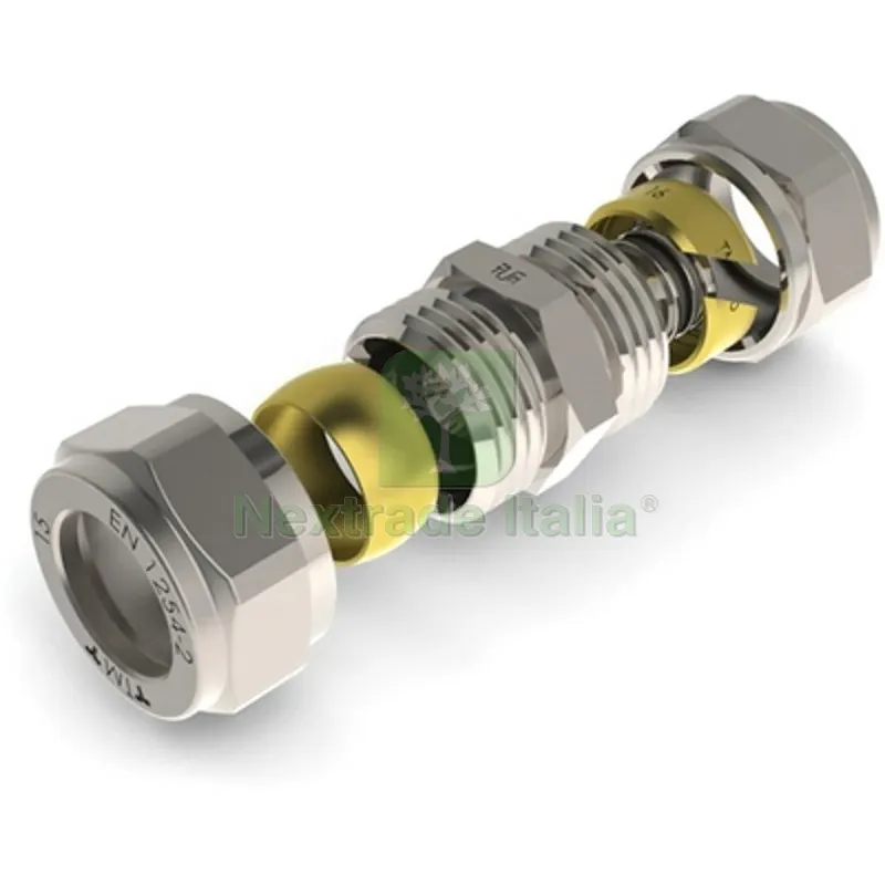 RACCORDO DIRITTO DOPPIO TIEMME PER MULTISTRATO 16 x 2 - Diam. 15 — Raccordi a pressare e multistrato — rif. FERX.DIA313-1601K-16 RACCORDO DIRITTO DOPPIO TIEMME PER MULTISTRATO 16 x 2 - Diam. 15 — Raccordi a pressare e multistrato — rif. FERX.DIA313-1601K-16