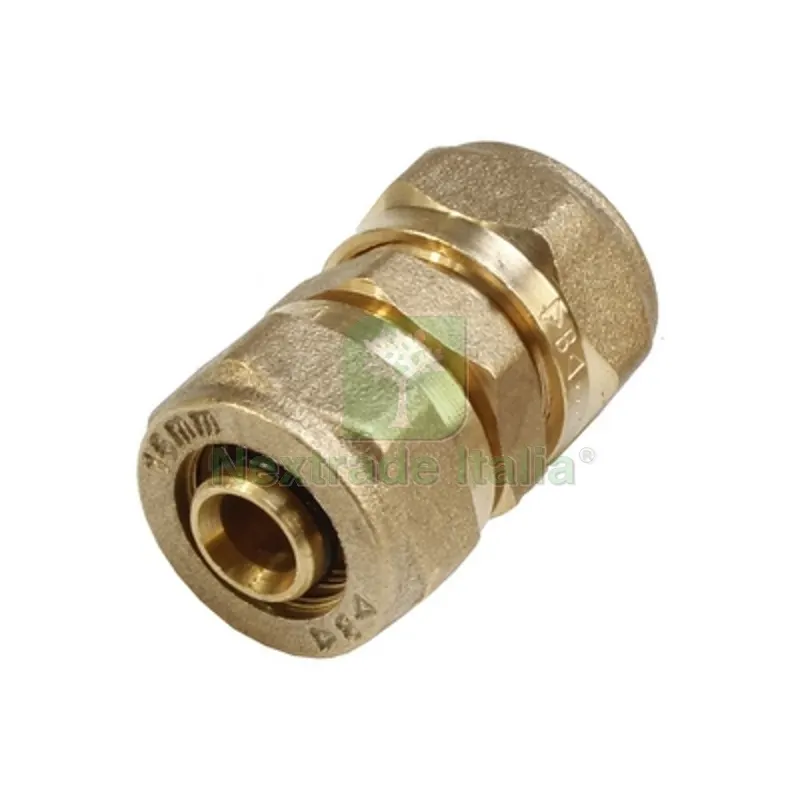 MANICOTTO DRITTO F/F A COMPRESSIONE PER MULTISTRATO Diam. 32 — Raccordi a pressare e multistrato — rif. FERX.DIA313-DC301-32 MANICOTTO DRITTO F/F A COMPRESSIONE PER MULTISTRATO Diam. 32 — Raccordi a pressare e multistrato — rif. FERX.DIA313-DC301-32