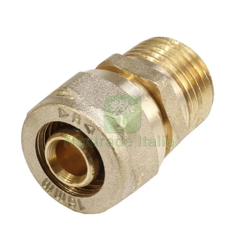MANICOTTO F/FILETTO M A COMPRESSIONE PER MULTISTRATO Diam. 1" x 32 — Raccordi a pressare e multistrato — rif. FERX.DIA313-DC302-0632