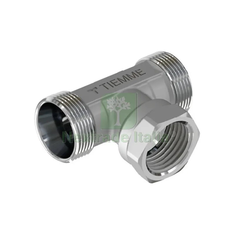 RACCORDO A T MASCHIO FEMMINA CROMATO 3/4 - 24X19 fil (D.16) — Tubi e raccordi — rif. FERX.DIA313-K1649-052419 RACCORDO A T MASCHIO FEMMINA CROMATO 3/4 - 24X19 fil (D.16) — Tubi e raccordi — rif. FERX.DIA313-K1649-052419