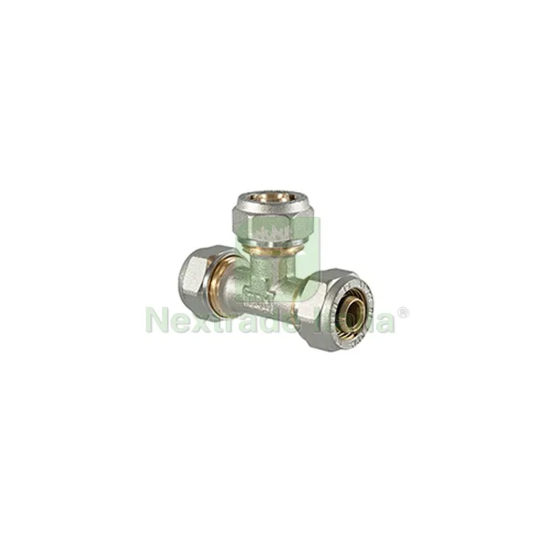 RACCORDO TEE A COMPRESSIONE PER MULTISTRATO 16x16x16 — Raccordi a pressare e multistrato — rif. FERX.DIA313-T1045-16 RACCORDO TEE A COMPRESSIONE PER MULTISTRATO 16x16x16 — Raccordi a pressare e multistrato — rif. FERX.DIA313-T1045-16