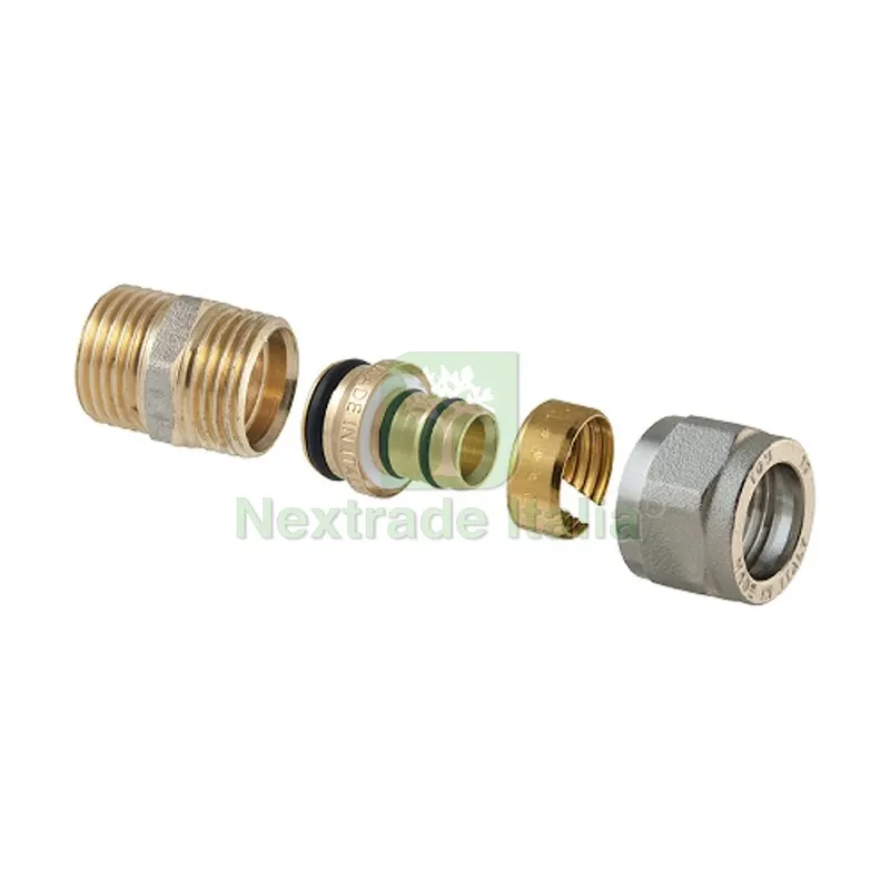 RACCORDO DIRITTO MASCHIO A COMPRESSIONE P/MULTISTRATO 2PZ ASSEMBLATO 3/4 x 1" - 26 (2,00) — Tubi e raccordi — rif. FERX.DIA313-TD1430-050626 RACCORDO DIRITTO MASCHIO A COMPRESSIONE P/MULTISTRATO 2PZ ASSEMBLATO 3/4 x 1" - 26 (2,00) — Tubi e raccordi — rif. FERX.DIA313-TD1430-050626
