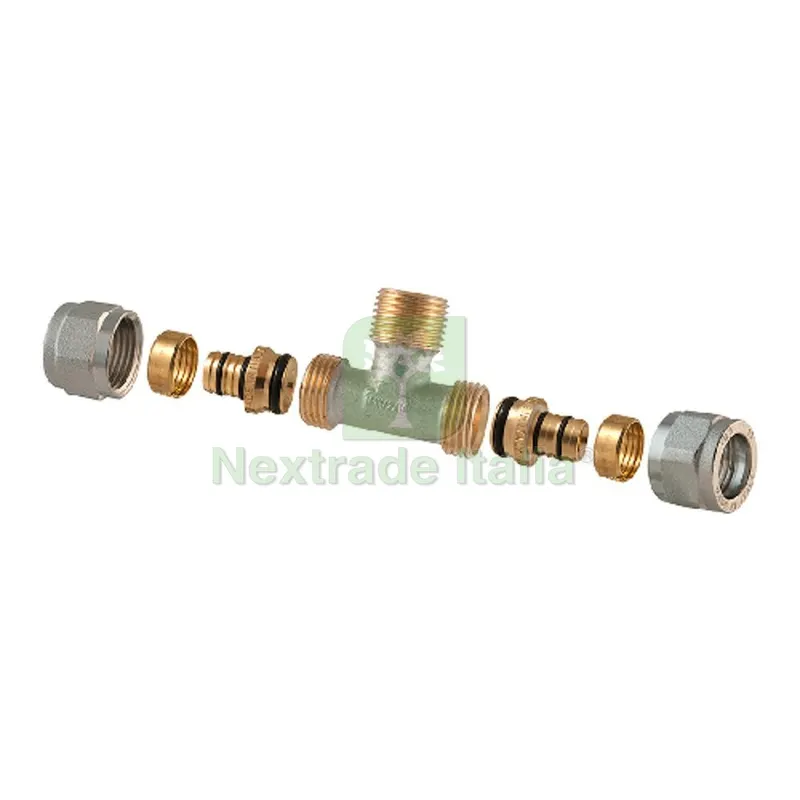 RACCORDO TEE MASCHIO A COMPRESSIONE PER MULTISTRATO 2PZ ASSEMBLATO 1"-26 x 1" x 1"-26 — Raccordi a pressare e multistrato — rif. FERX.DIA313-TD1460-062606 RACCORDO TEE MASCHIO A COMPRESSIONE PER MULTISTRATO 2PZ ASSEMBLATO 1"-26 x 1" x 1"-26 — Raccordi a pressare e multistrato — rif. FERX.DIA313-TD1460-062606