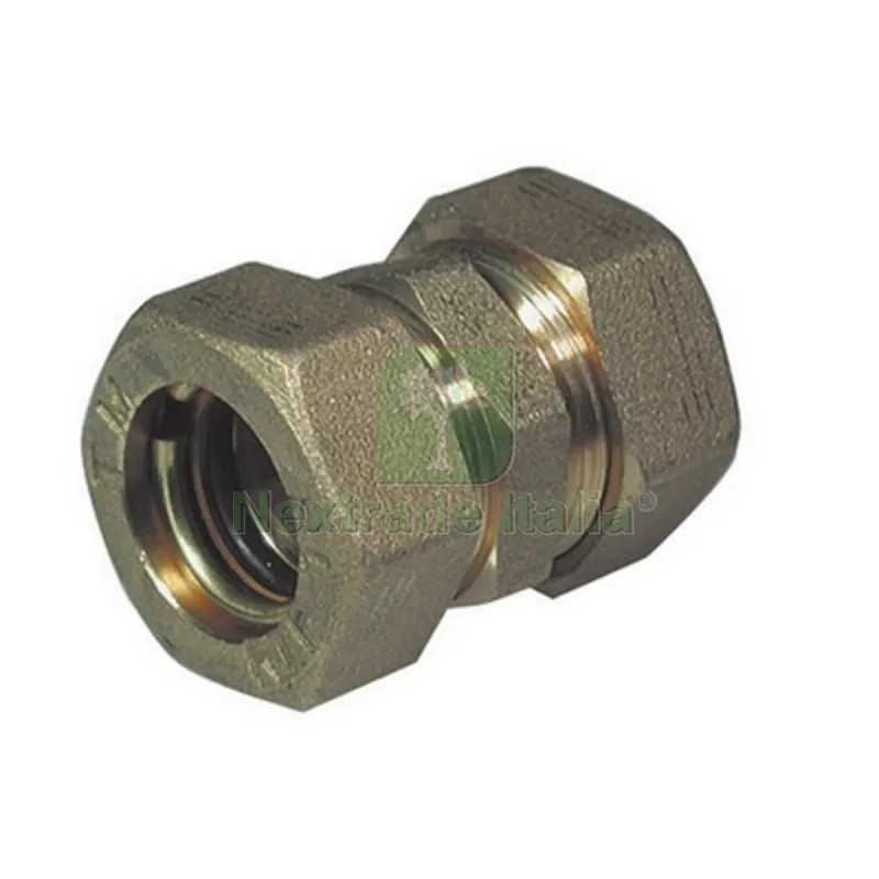 RACCORDO DIRITTO INTERMEDIO DOPPIO O-RING TIEMME 12 — Tubi e raccordi — rif. FERX.DIA314-1301-12