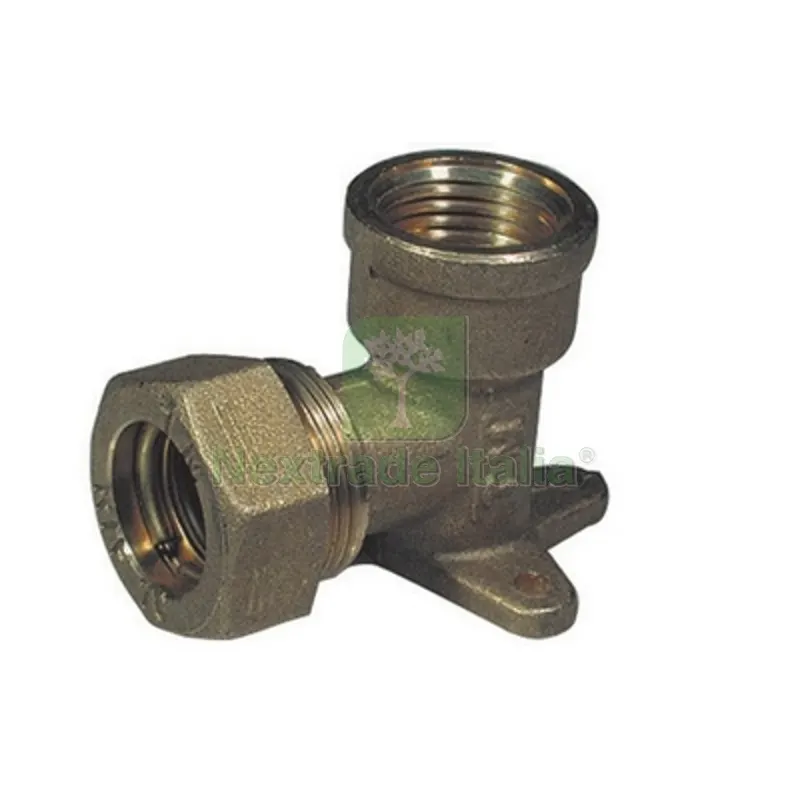 Gomito a 90° con Flangia a 3 Fori O-Ring Femmina 1/2 x 14 — Guarnizioni e tenute — rif. FERX.DIA314-1306-0414