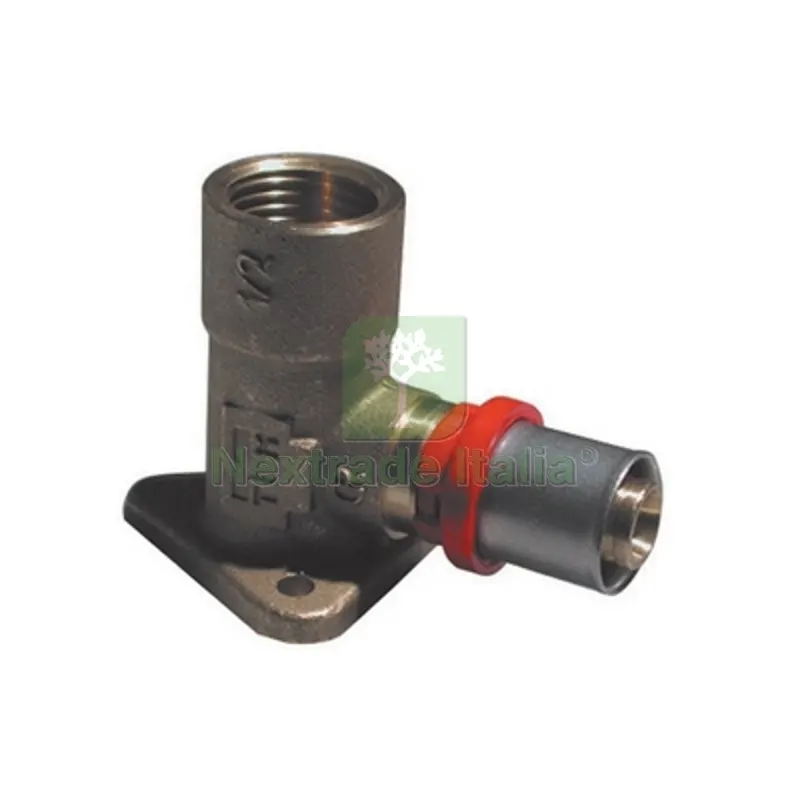 RACCORDO PRESS CURVO FEMMINA CON FLANGIA PER MULTISTRATO 1/2 x 16 — Raccordi a pressare e multistrato — rif. FERX.DIA317-1656-0416 RACCORDO PRESS CURVO FEMMINA CON FLANGIA PER MULTISTRATO 1/2 x 16 — Raccordi a pressare e multistrato — rif. FERX.DIA317-1656-0416