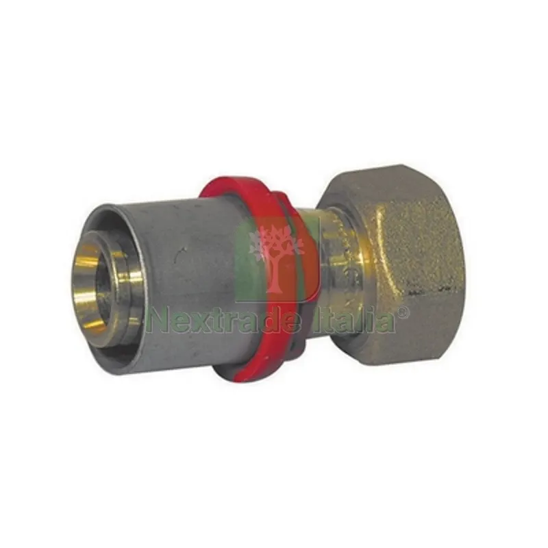 RACCORDO DIRITTO PRESS. CON GIRELLO E GUARN. PIANA PER MULTISTRATO 3/4 x 26 — Raccordi a pressare e multistrato — rif. FERX.DIA317-1665-0526 RACCORDO DIRITTO PRESS. CON GIRELLO E GUARN. PIANA PER MULTISTRATO 3/4 x 26 — Raccordi a pressare e multistrato — rif. FERX.DIA317-1665-0526