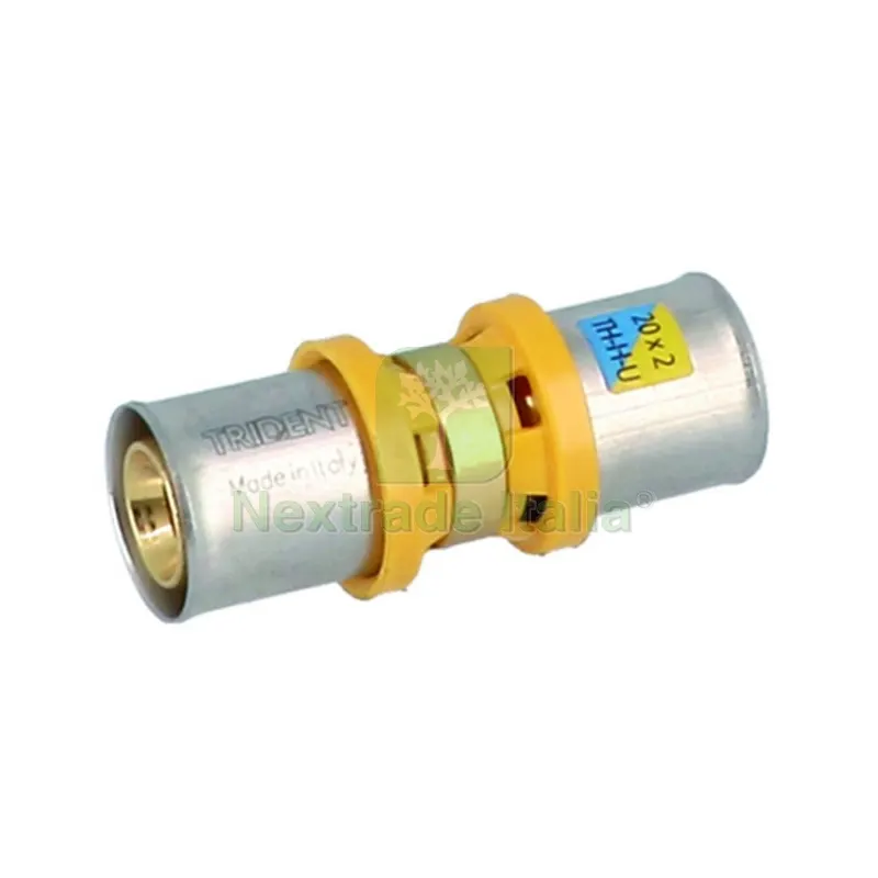 RACCORDO DIRITTO DOPPIO A PRESSARE PER MULTISTRATO Diam. 16 — Raccordi a pressare e multistrato — rif. FERX.DIA317-5G0000-16 RACCORDO DIRITTO DOPPIO A PRESSARE PER MULTISTRATO Diam. 16 — Raccordi a pressare e multistrato — rif. FERX.DIA317-5G0000-16