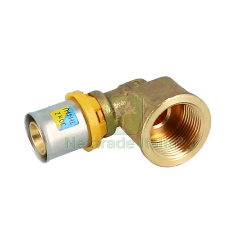 ANGOLO FEMMINA A PRESSARE PER MULTISTRATO 1/2" x 20 — Raccordi a pressare e multistrato — rif. FERX.DIA317-5G0022-0420