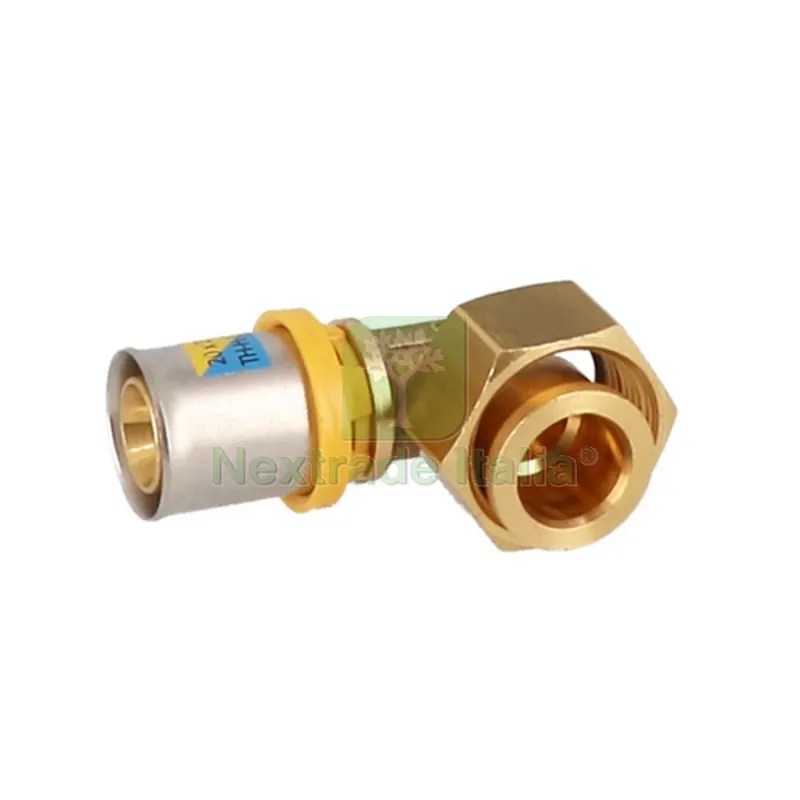 Angolo Dado Girevole e Sede Piana con Guarnizione Pressare Multistrato 3/4" x 20 — Guarnizioni e tenute — rif. FERX.DIA317-5G00G3-0520 Angolo Dado Girevole e Sede Piana con Guarnizione Pressare Multistrato 3/4" x 20 — Guarnizioni e tenute — rif. FERX.DIA317-5G00G3-0520