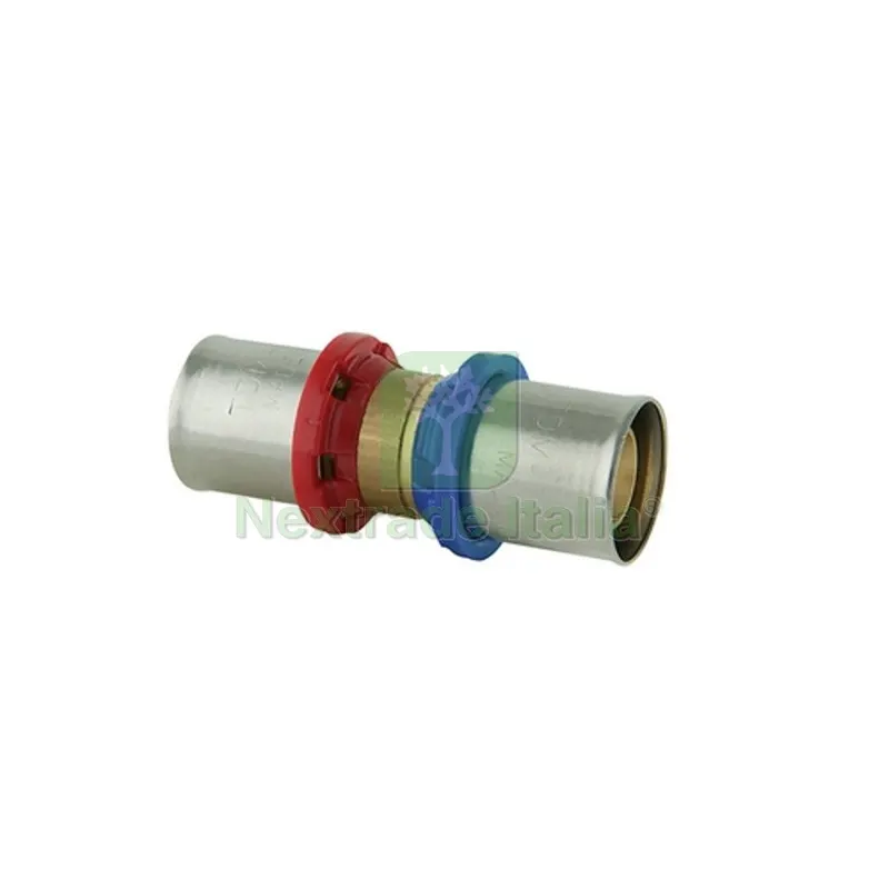 RACCORDO DRITTO DOPPIO PER CAMBIO SPESSORE TUBO A PRESSARE MULTISTRATO 20x2 20x2,25 — Tubi e raccordi — rif. FERX.DIA317-DT1641-20225 RACCORDO DRITTO DOPPIO PER CAMBIO SPESSORE TUBO A PRESSARE MULTISTRATO 20x2 20x2,25 — Tubi e raccordi — rif. FERX.DIA317-DT1641-20225