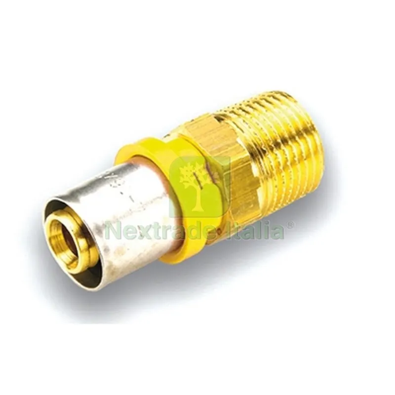 RACCORDO PER MULTISTRATO GAS DIRITTO MASCHIO 16 x 1/2" — Raccordi a pressare e multistrato — rif. FERX.DIA317-G2650-1604 RACCORDO PER MULTISTRATO GAS DIRITTO MASCHIO 16 x 1/2" — Raccordi a pressare e multistrato — rif. FERX.DIA317-G2650-1604