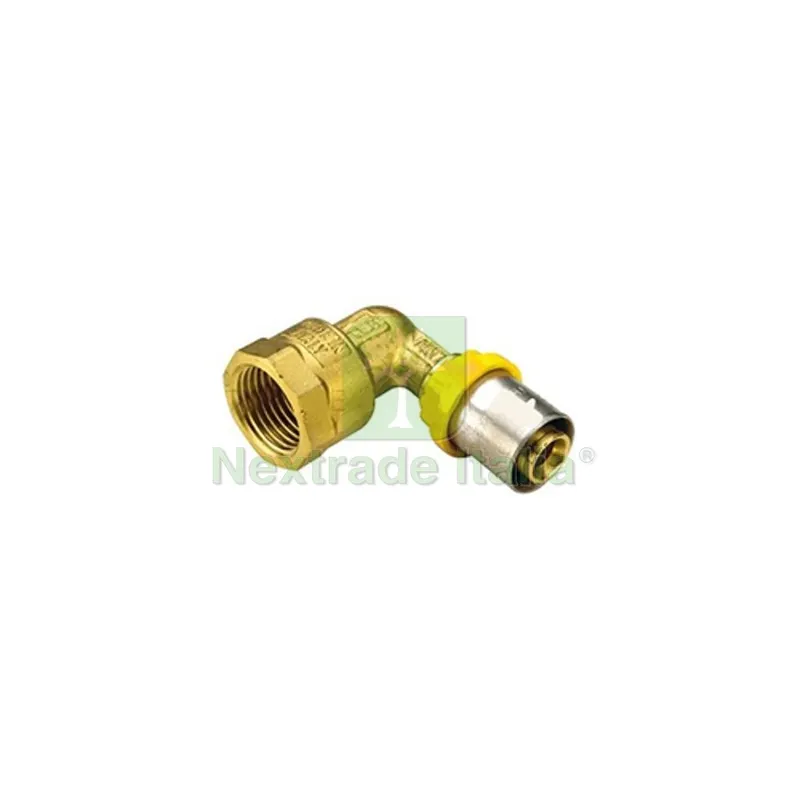 RACCORDO PER MULTISTRATO GAS CURVO FEMMINA 26 x 1" — Raccordi a pressare e multistrato — rif. FERX.DIA317-G2655-2606 RACCORDO PER MULTISTRATO GAS CURVO FEMMINA 26 x 1" — Raccordi a pressare e multistrato — rif. FERX.DIA317-G2655-2606