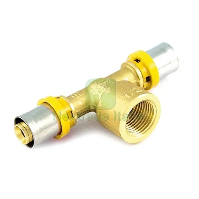 RACCORDO PER MULTISTRATO GAS A T FEMMINA 20 x 3/4" x 20 — Raccordi a pressare e multistrato — rif. FERX.DIA317-G2659-2005 RACCORDO PER MULTISTRATO GAS A T FEMMINA 20 x 3/4" x 20 — Raccordi a pressare e multistrato — rif. FERX.DIA317-G2659-2005