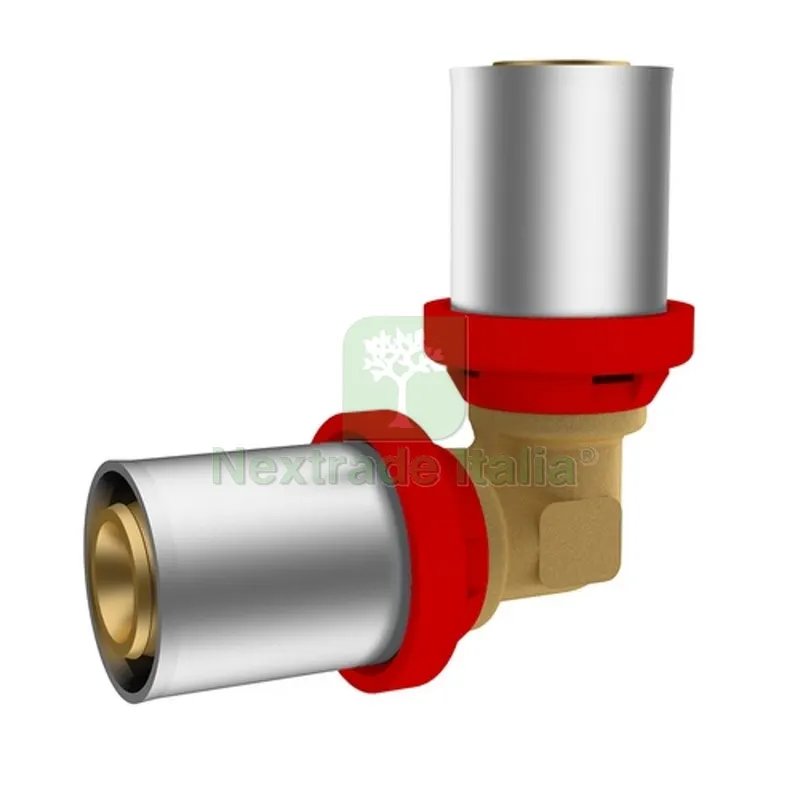 RACCORDO A PRESSARE IKARO CURVO DOPPIO Diam. 26x3 -CONF — Raccordi a pressare e multistrato — rif. FERX.DIA317-IK1153-K26
